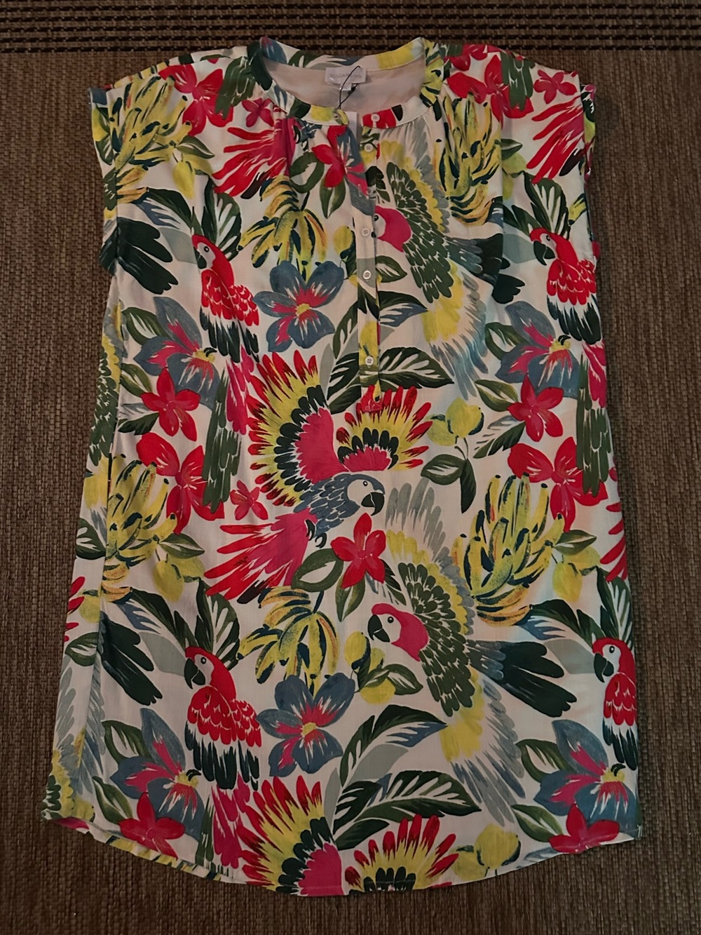 Sugarlips Brand Troppical Print Sleeveless dress